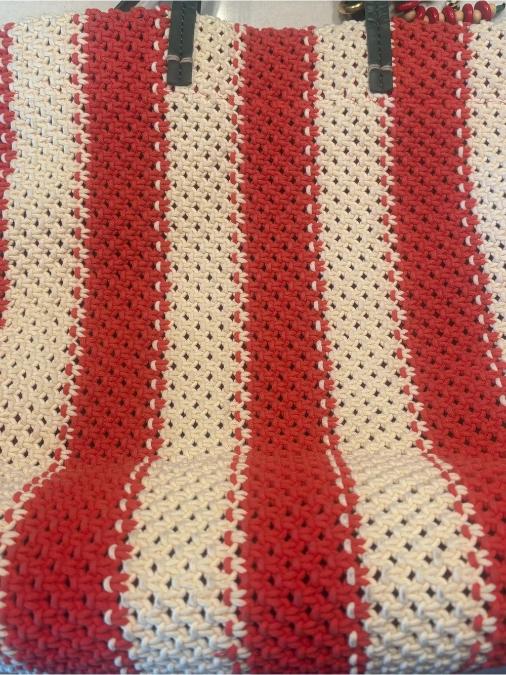 Clare V. - Summer Simple Poppy Crochet Stripe Tote Bag